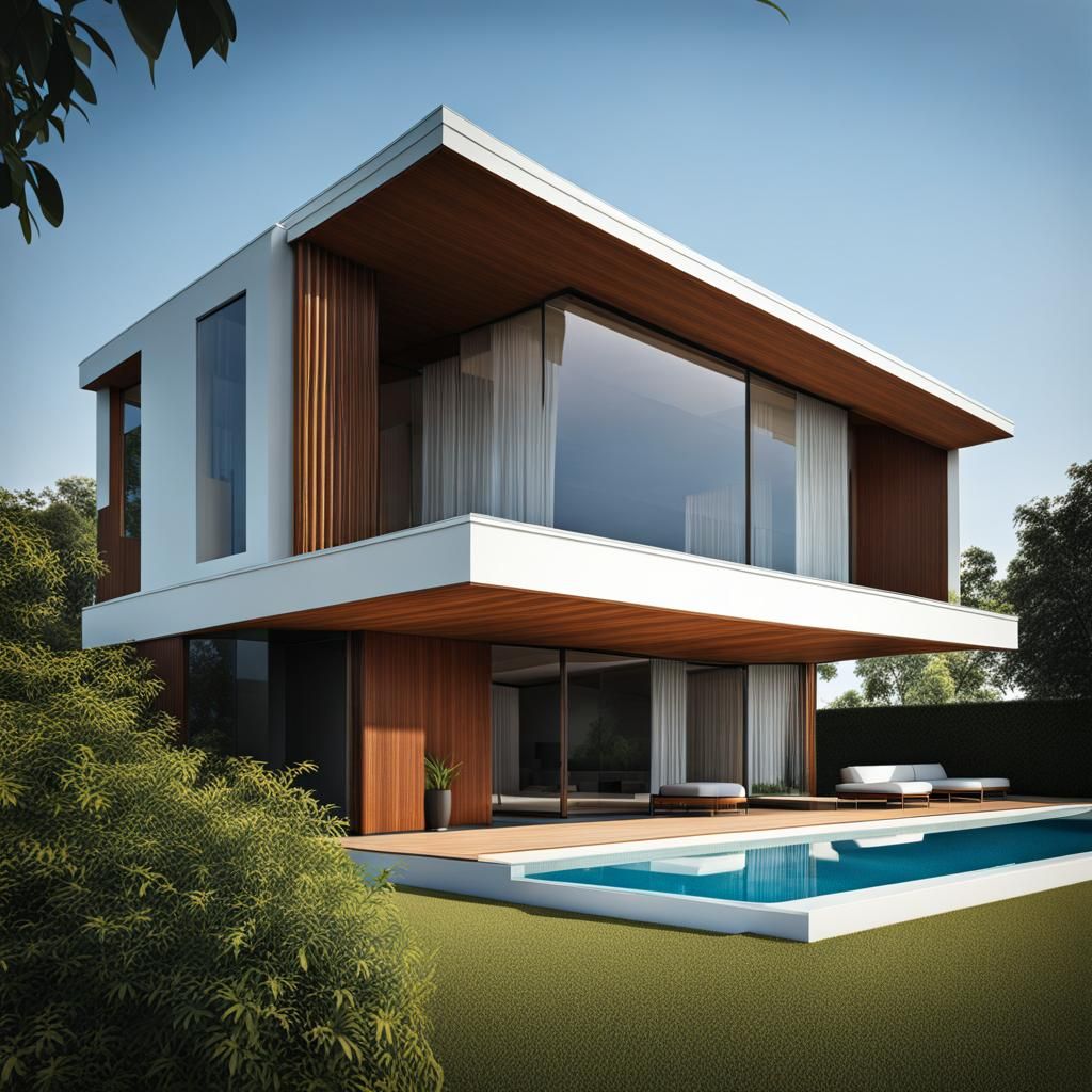 Abstract Home Architecture Rendering
