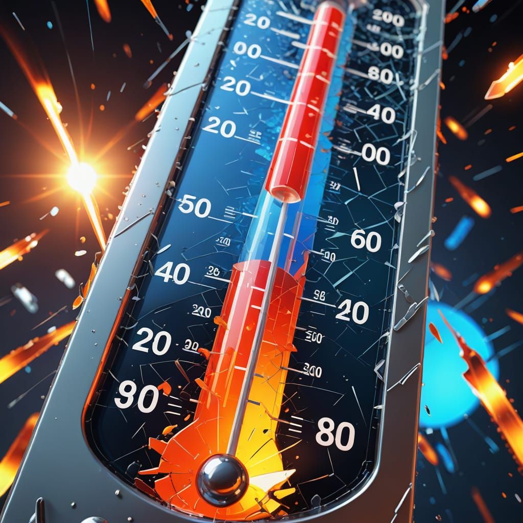 Breaking Thermometer: Macro Photography in Vibrant Colors