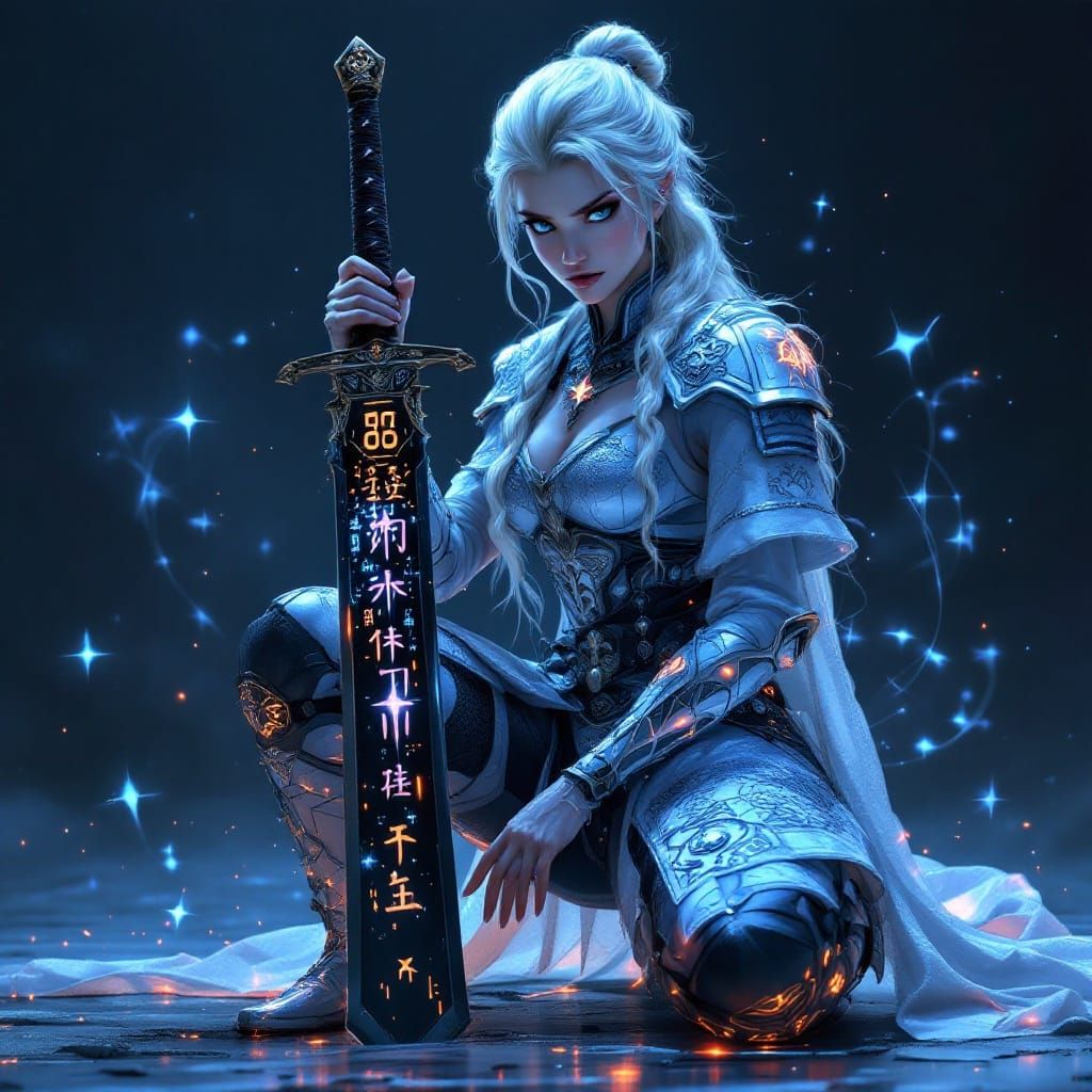 Samurai Elsa with Runed Sword
