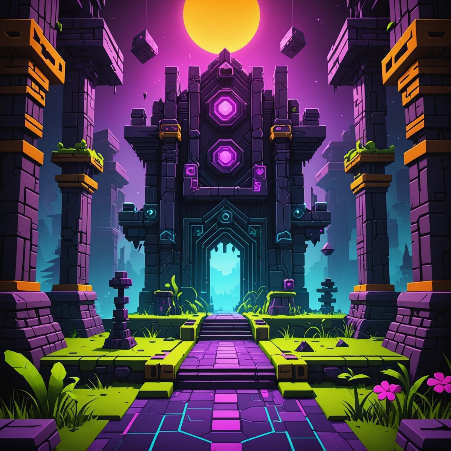 Geometric Fantasy Art in Deep Color