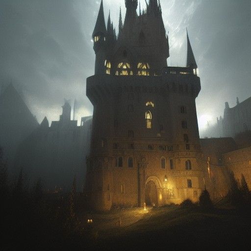 Dark Fantasy Medieval Castle in 8k Resolution