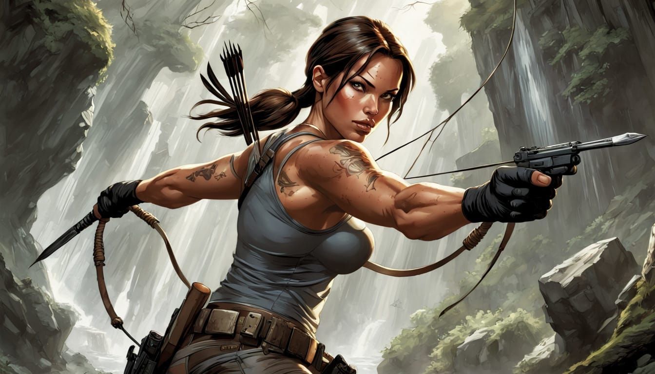 Lara Croft in Concentrated Action