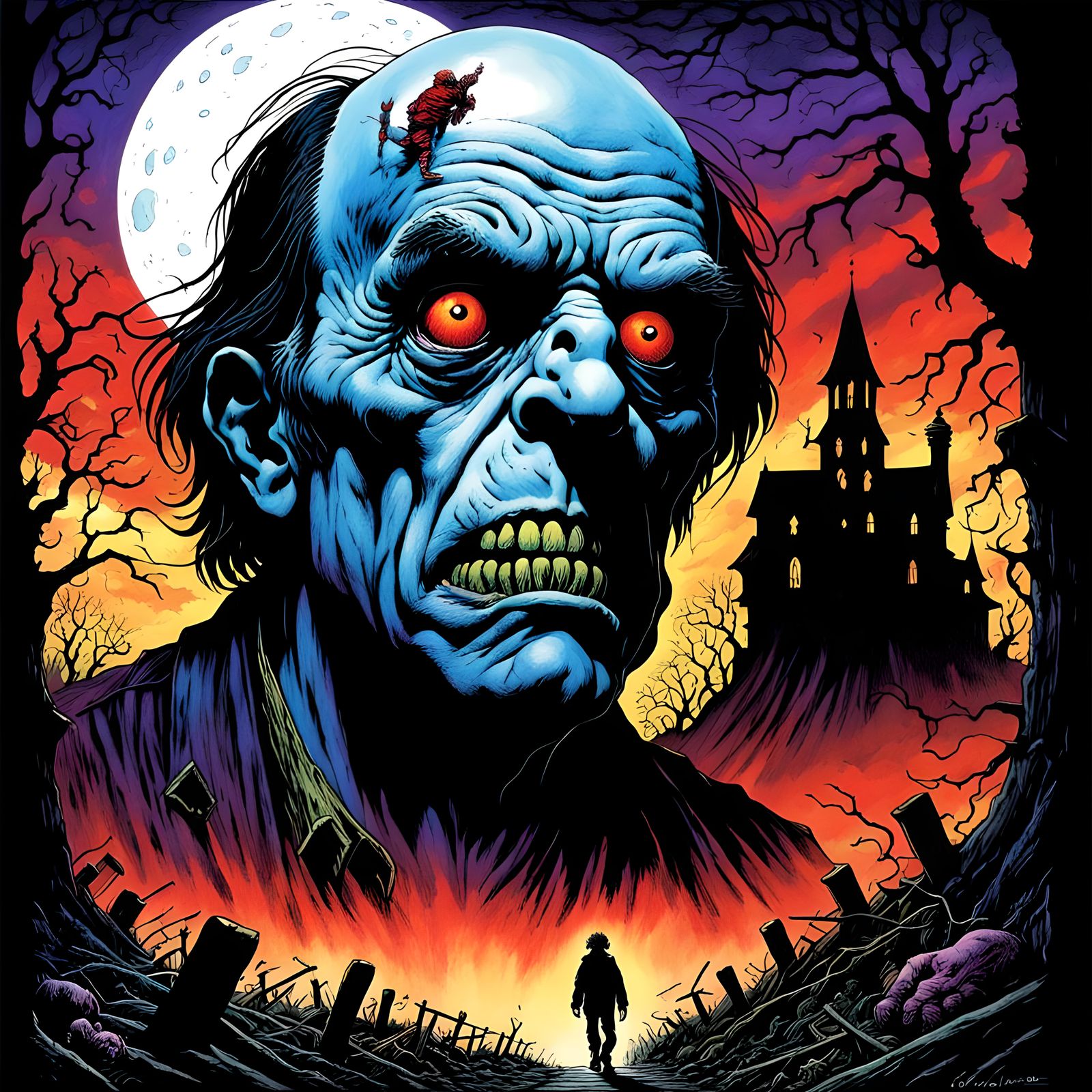 Gothic Comic Art: Cannot Forgive You, in Wrightson Style