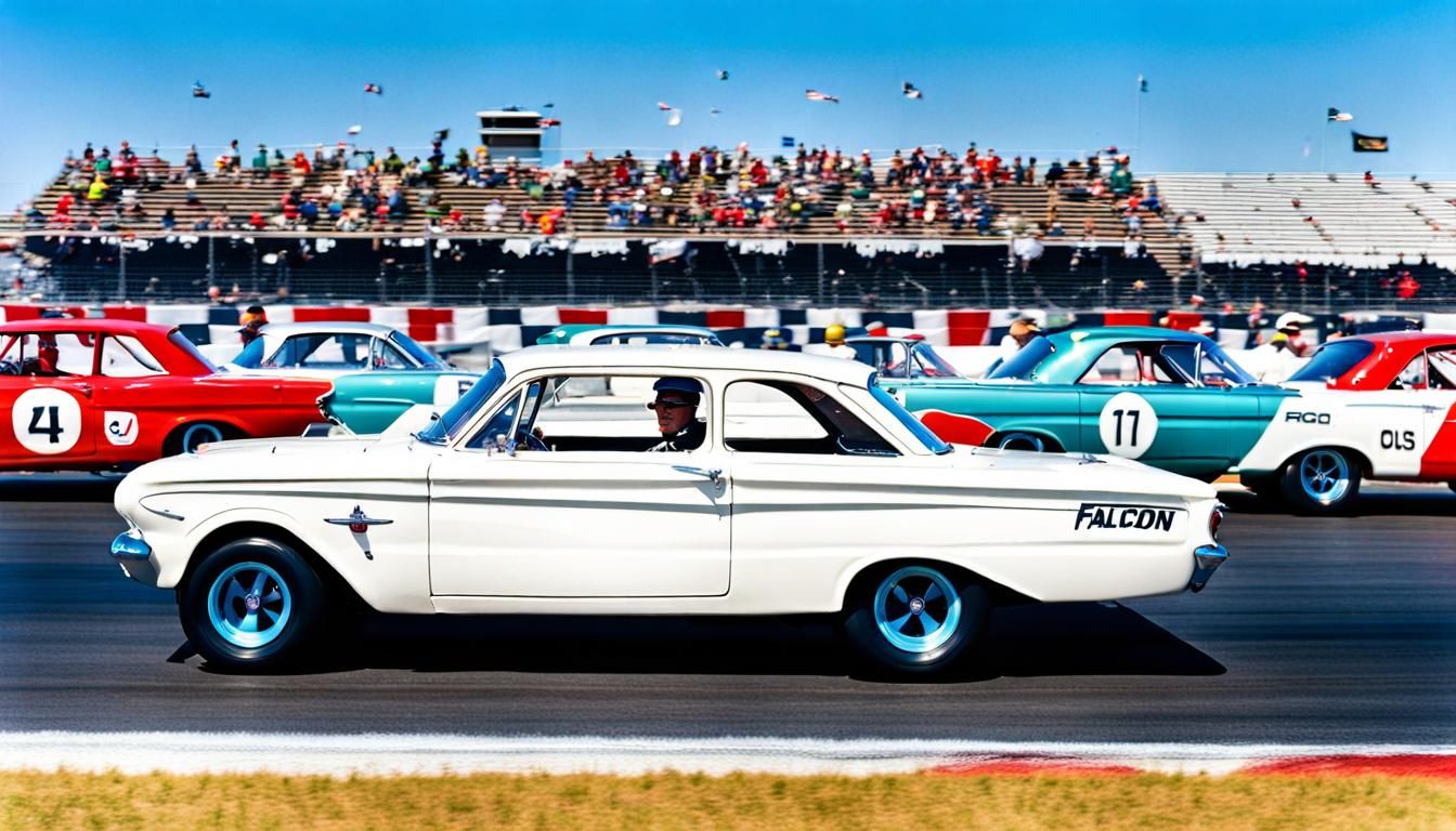 Classic 1963 Ford Falcon Futura on Race Track