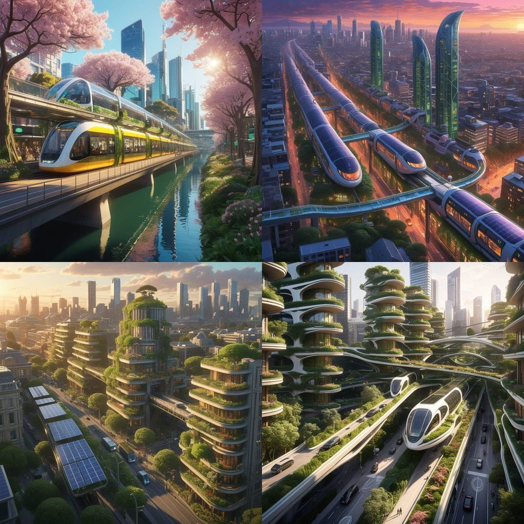 Solarpunk Melbourne: A Vibrant, Eco-Friendly Cityscape in Mo...