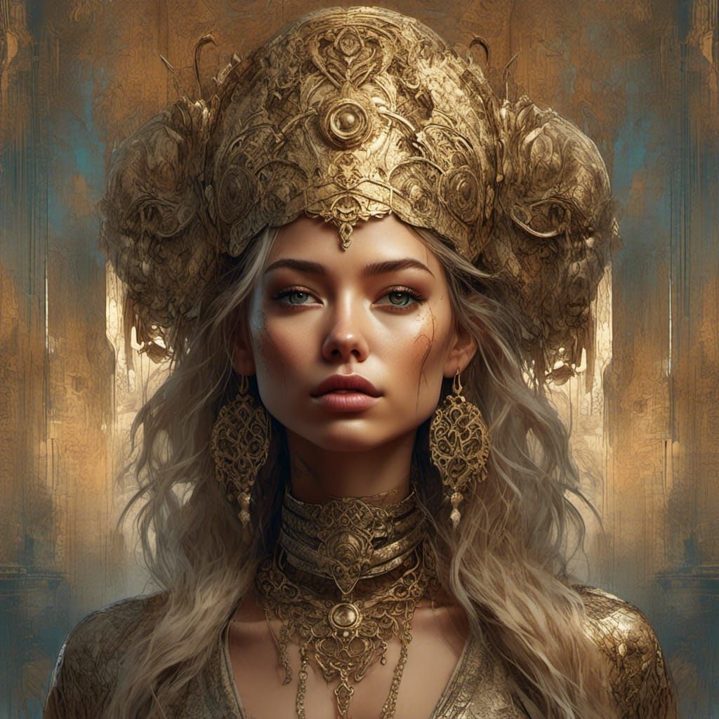 Fantasy Fashion Runway Portrait in Unreal Engine 5 Style