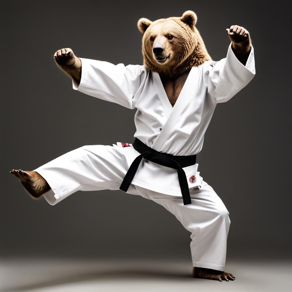 Karate Bear Generated by AI