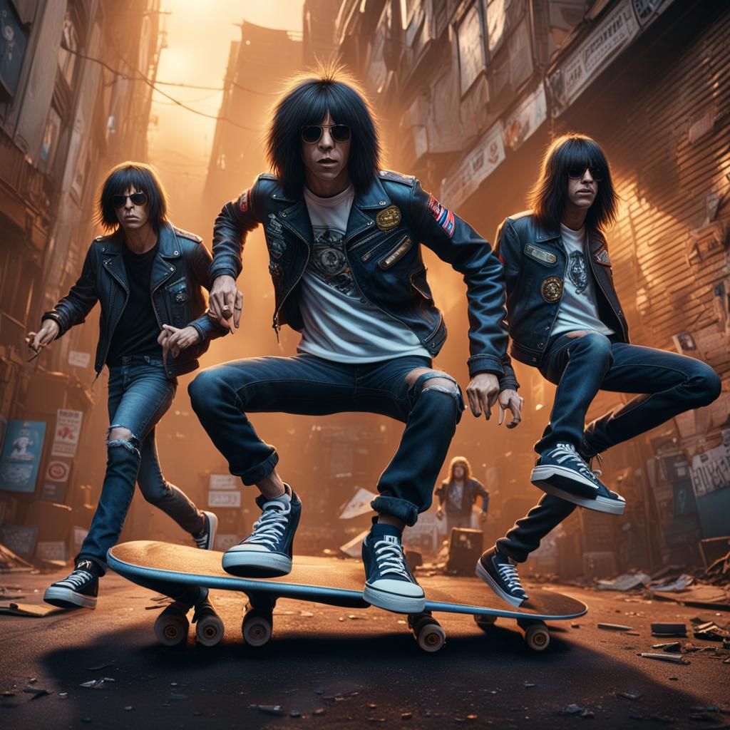 The Ramones Kickflip: Detailed Matte Painting