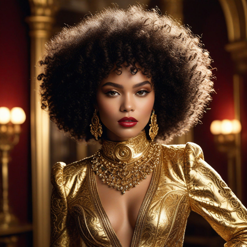 Luxurious High-End Fashion Editorial Photography in Golden L...