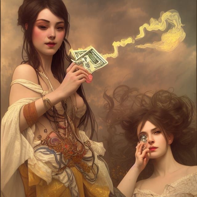 Detailed Devil Girl Portrait in Photorealistic Style