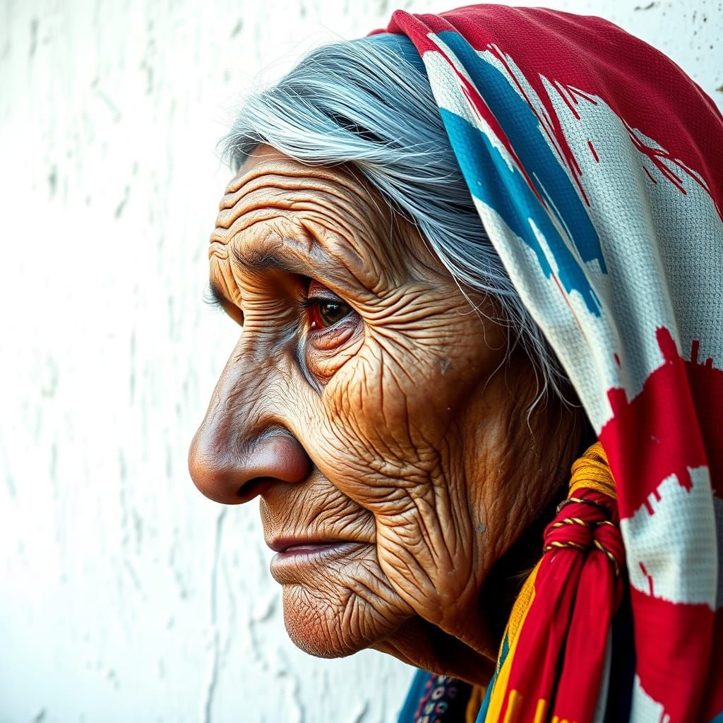 Weathered Wisdom in a Vibrant Portrait