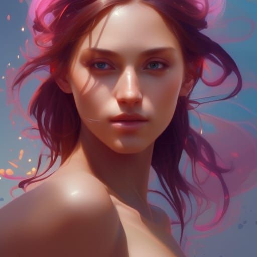 Goddess Portrait in Hyperdetailed Digital Art Style
