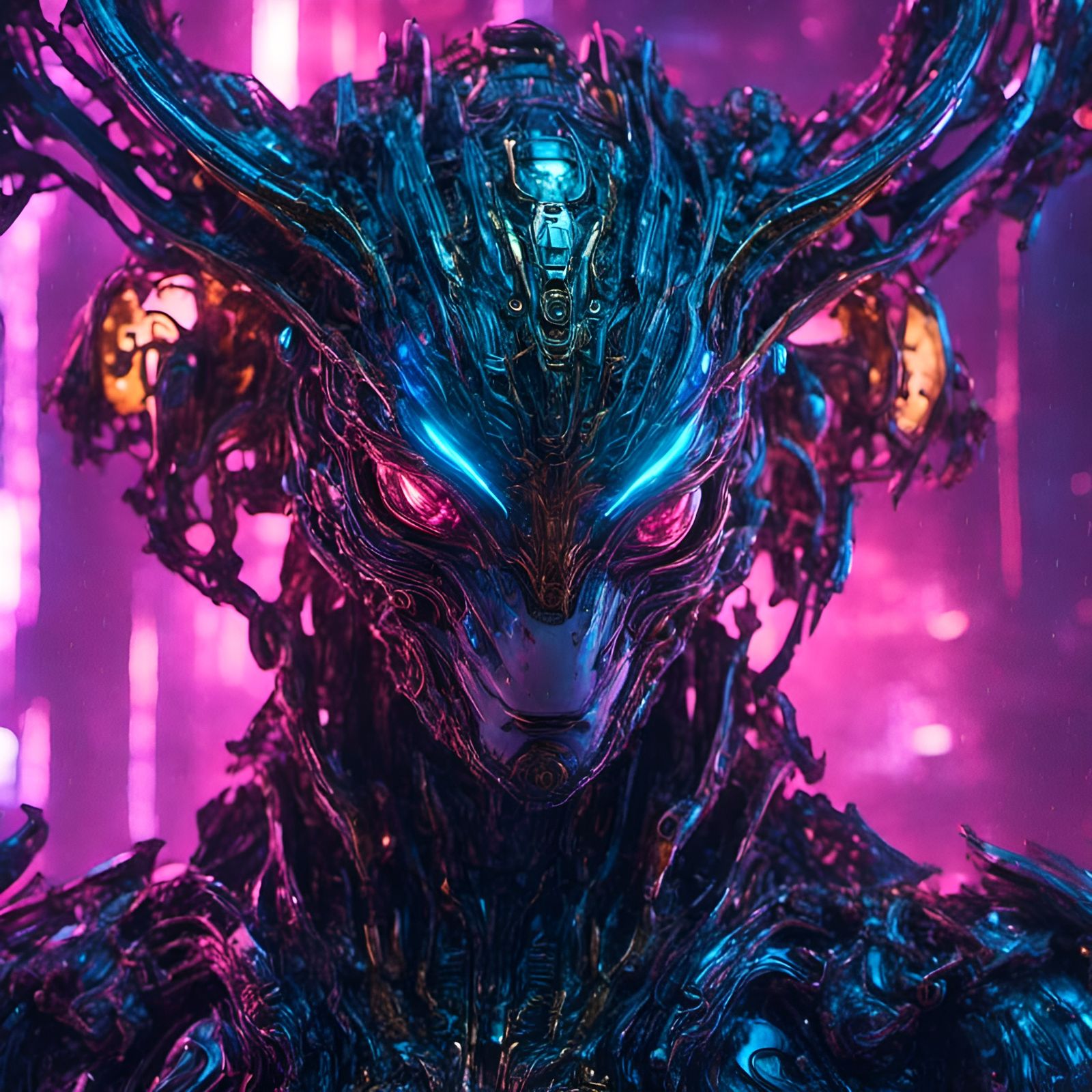 Cyberpunk Alien Cowboy: Photorealistic Close-Up