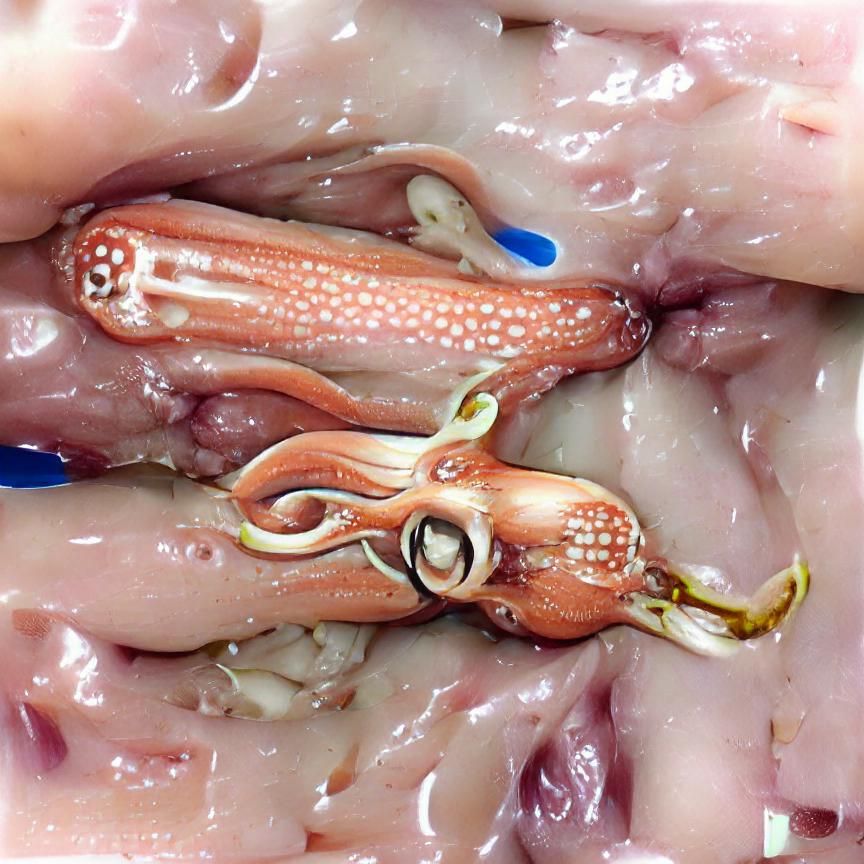 Surreal Image of a Squid in the Urethra