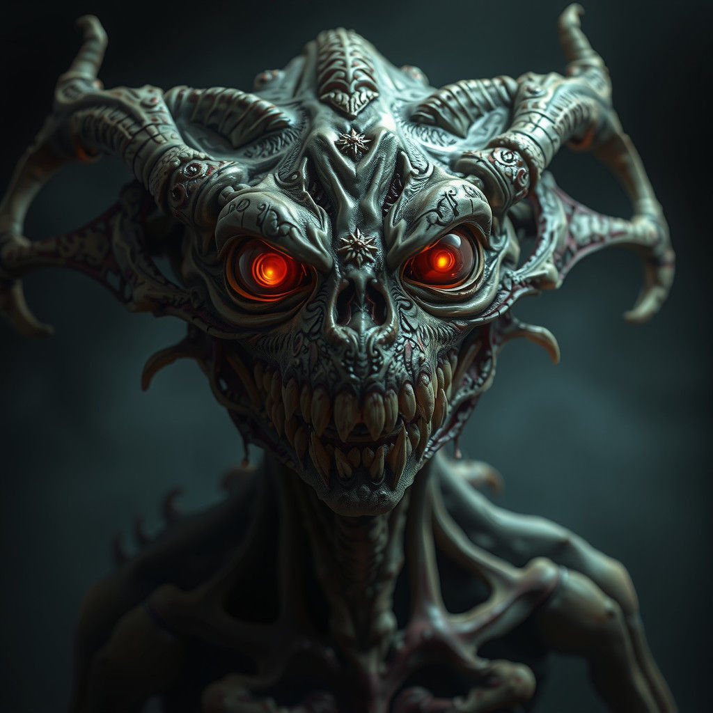 Macabre Zombie Charmeleon in Dark Fantasy Realism