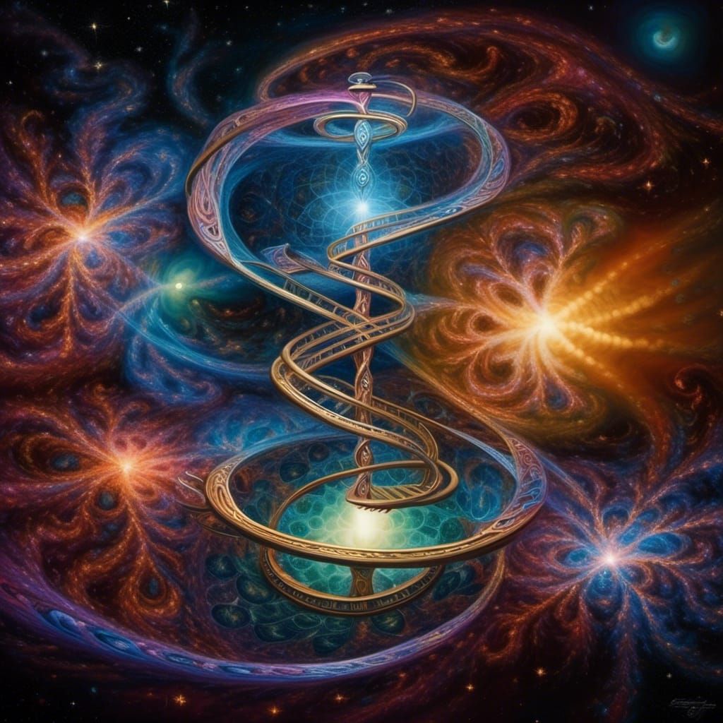 Cosmic Serpent and Banshee in Nebula Vortex