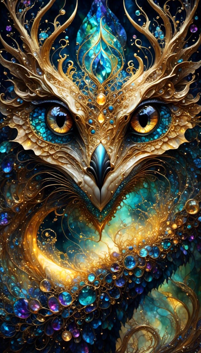 Cheerful Fractal Lightning Magi with Open Third Eye