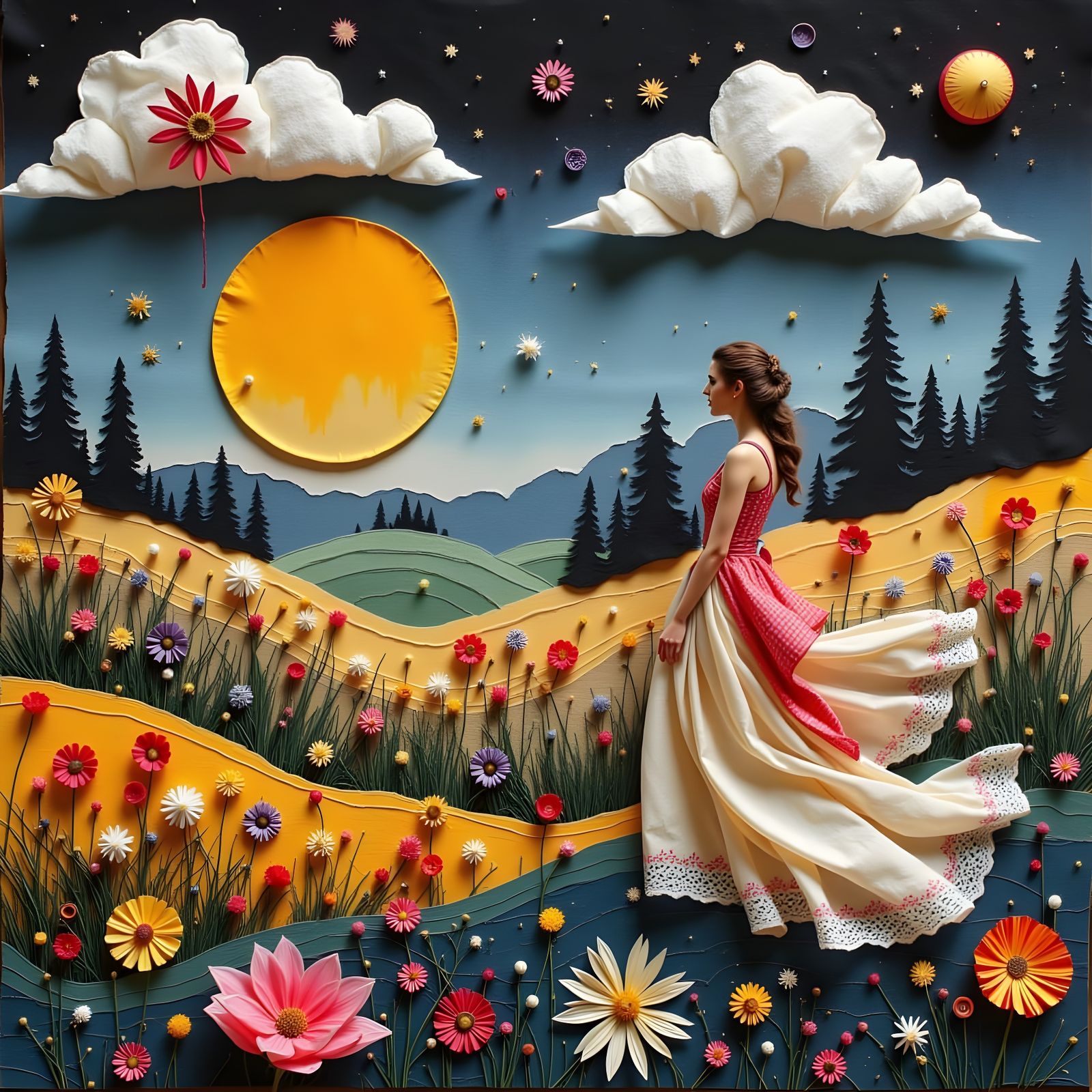 Whimsical Dreamscape in Pastel Hues