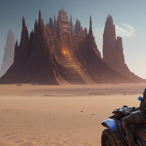 Epic Dakar Place: Detailed Matte Painting in Deep Color