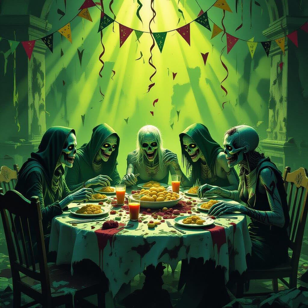 Macabre Birthday Party with Ghouls and Zombies