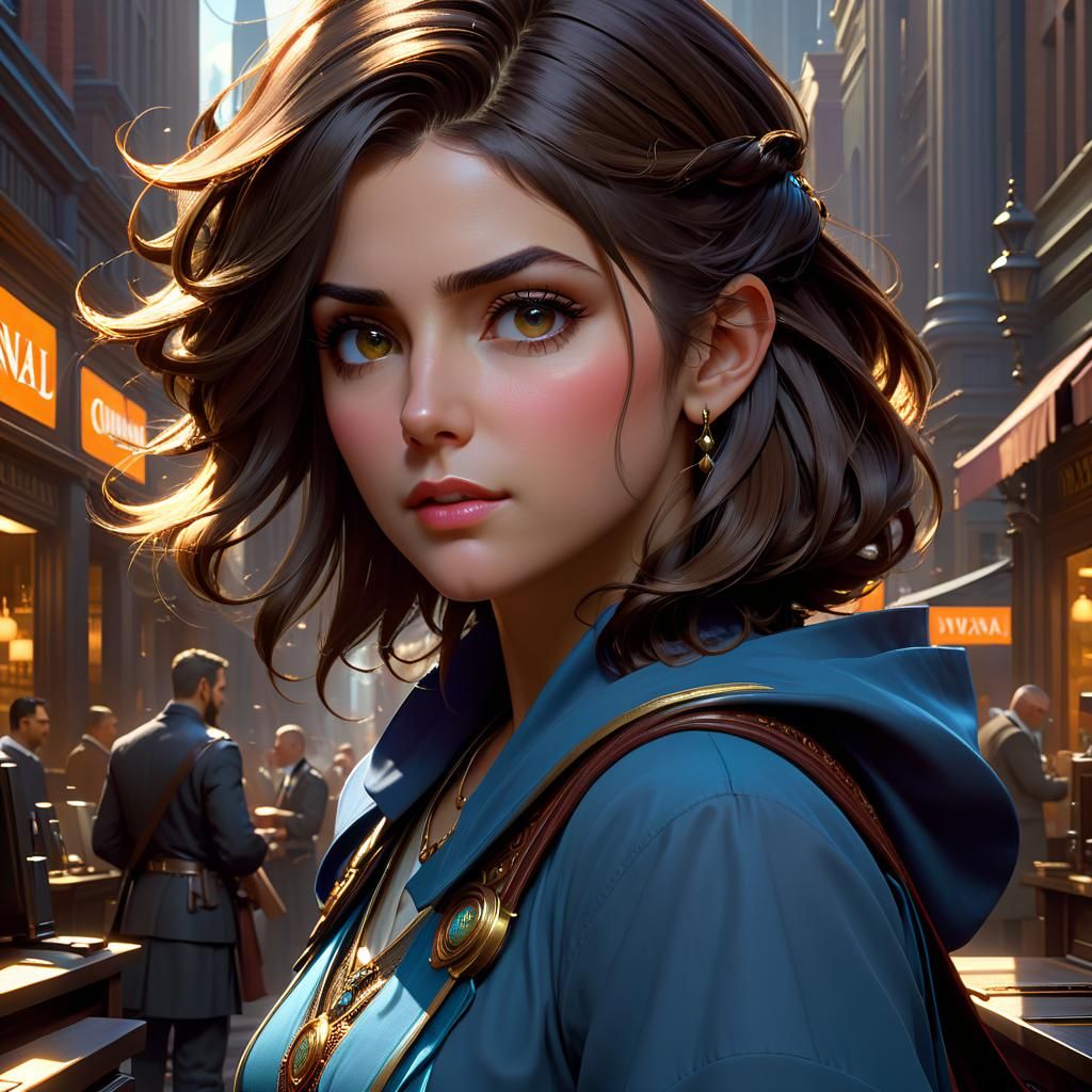 Detailed Portrait in the Style of Artgerm and Mucha