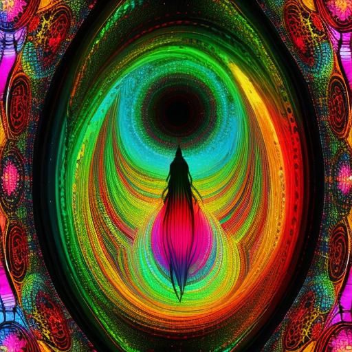 Psychedelic Fantastical Scene in Vivid Colors