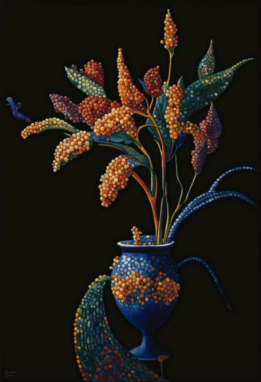 Landscape in Pointillist Style