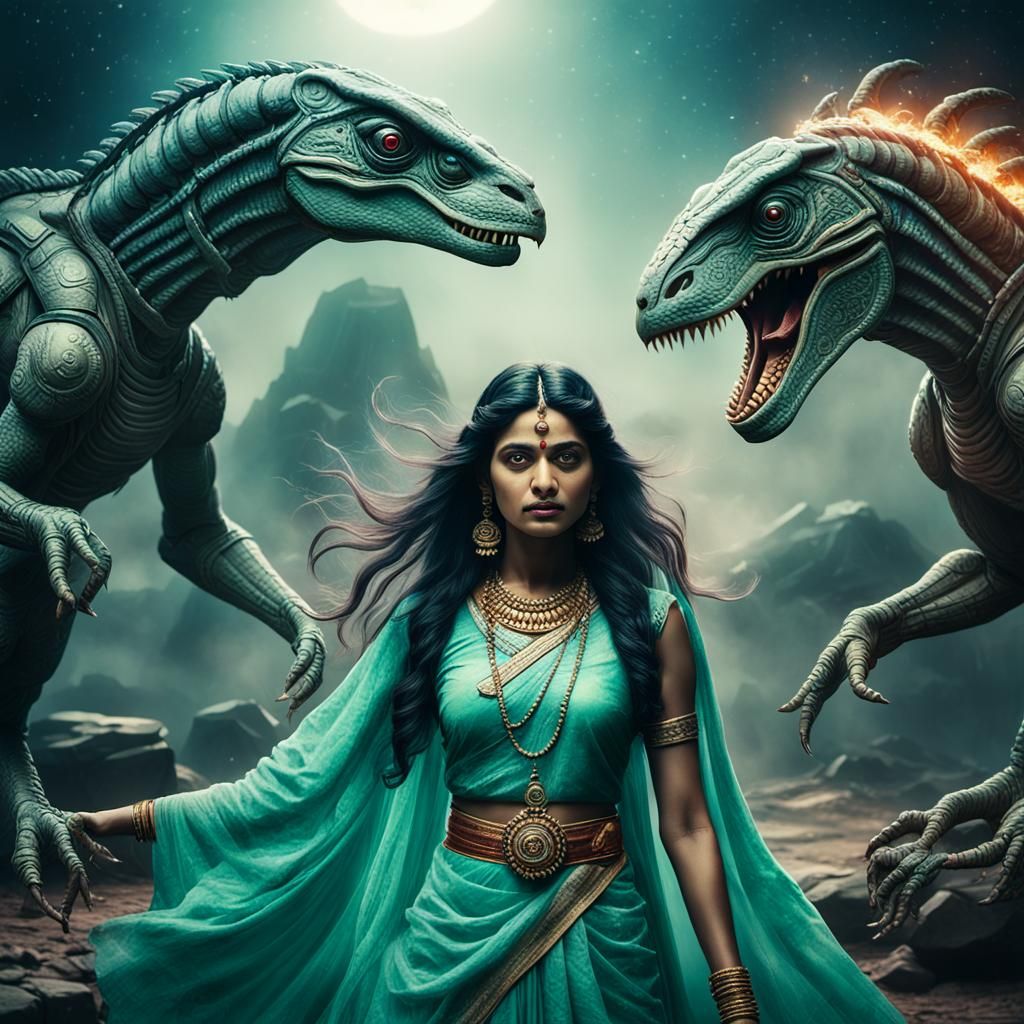 Epic Sci-Fi: Indian Woman in Colliding Worlds