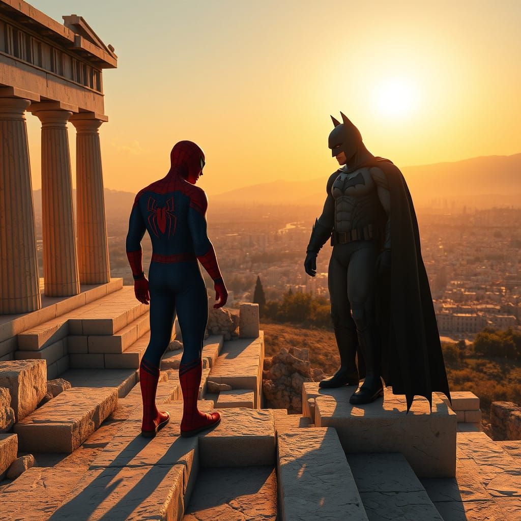 Heroes of Ancient Greece - Cyberpunk-Inspired Art