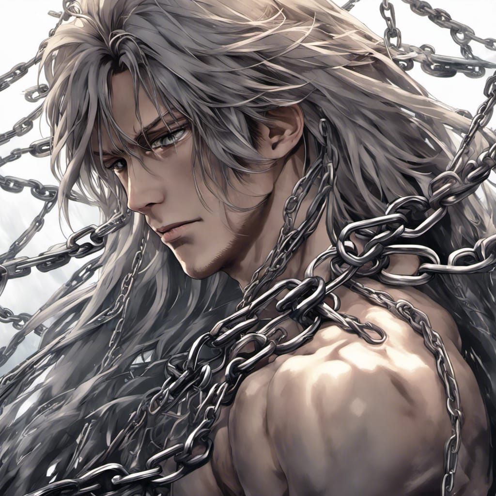Captivating Angel Trapped in Chains: Anime Style