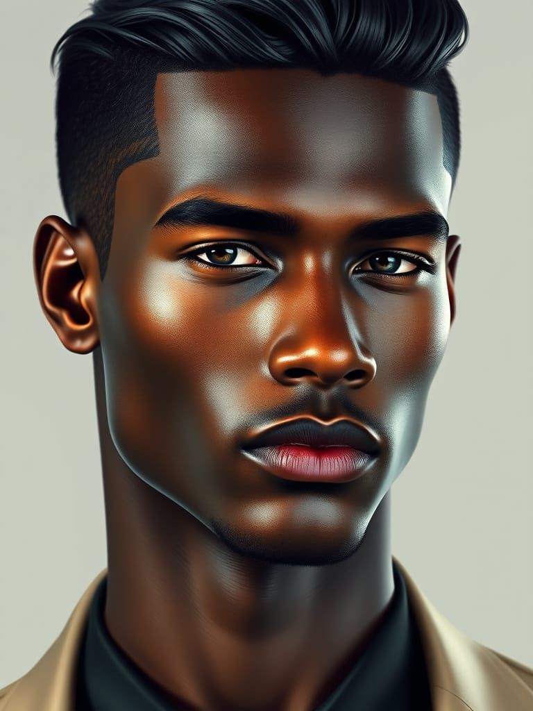 Elegant Man in High Fashion, Digital Art Style