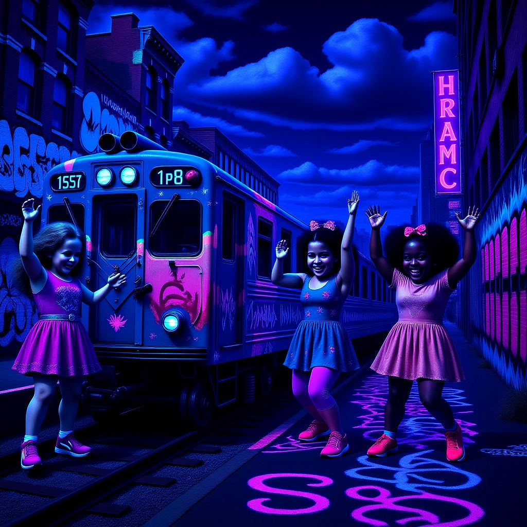 Macaw in Urban Landscape Graffiti Art