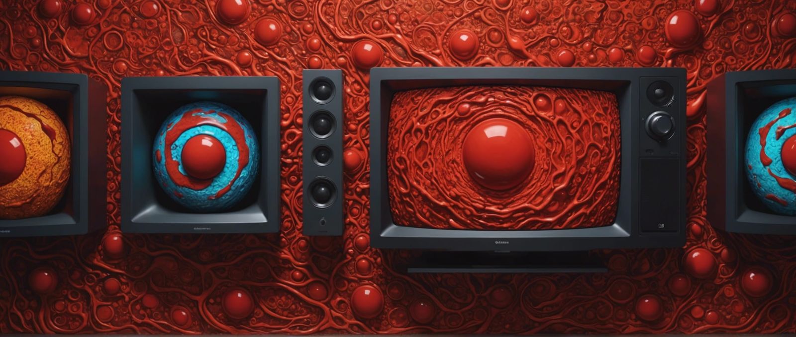 Hyperrealistic Embryo Screens in Neo-Expressionist Style