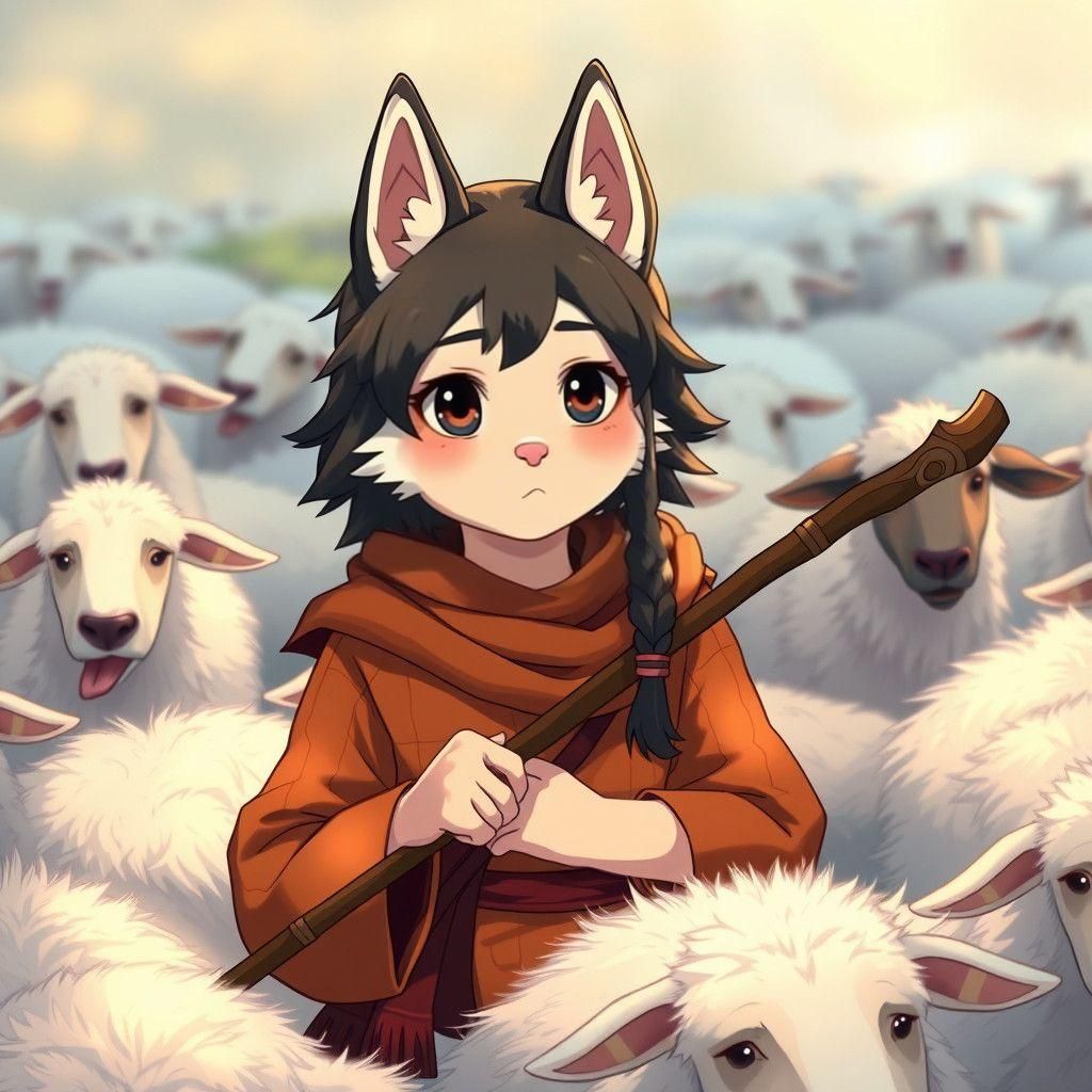 Husky Shepherdess Herding Sheep, Anime Key Visual