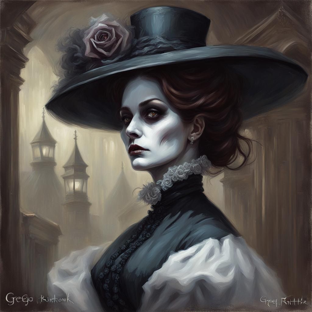 Sinister Victorian Lady Ghost Portrait