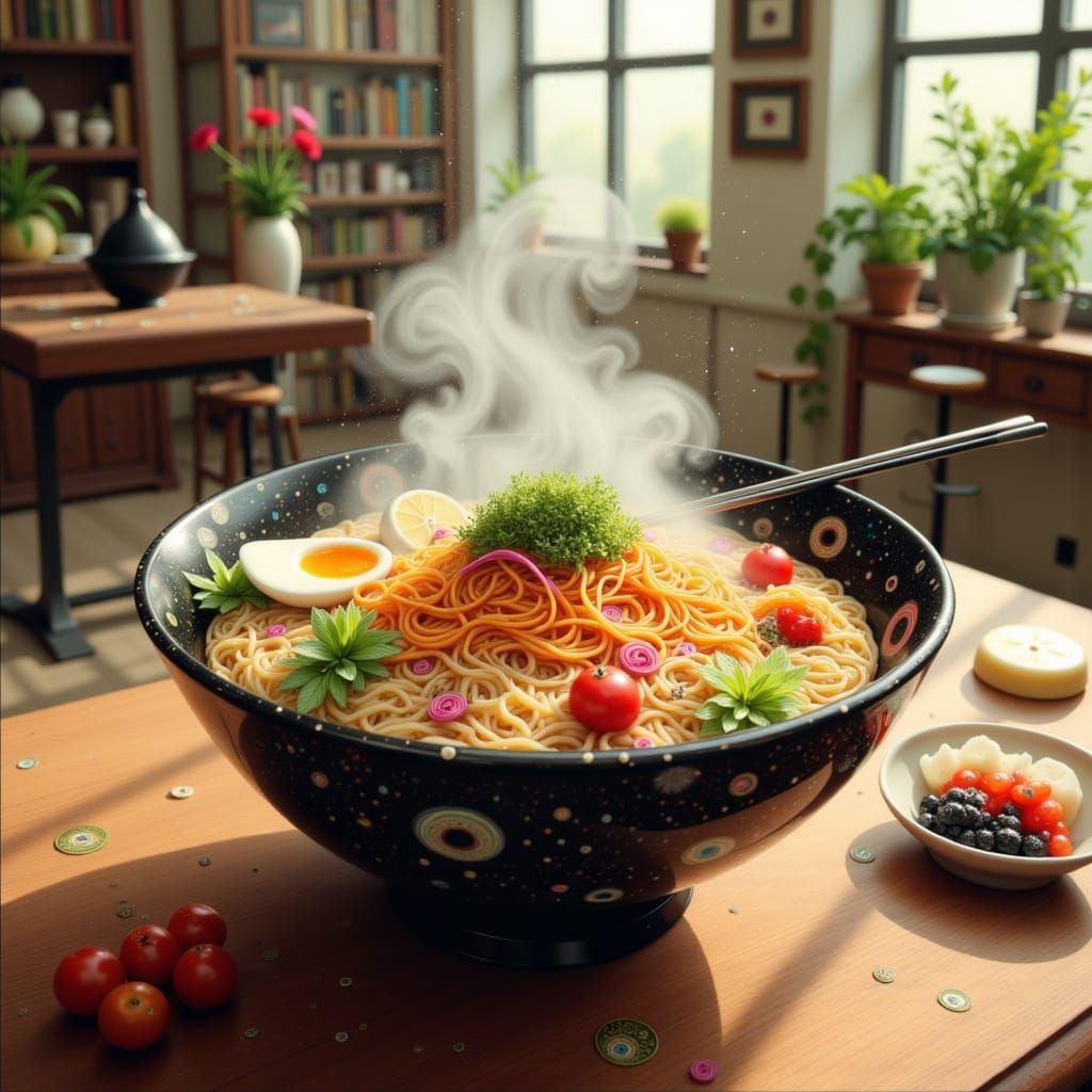 Korean Guksu Noodles Inspired by Whimsical Illustration