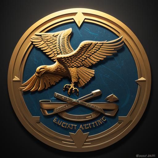 ADH Academy Logo with US Seal, 3D Render