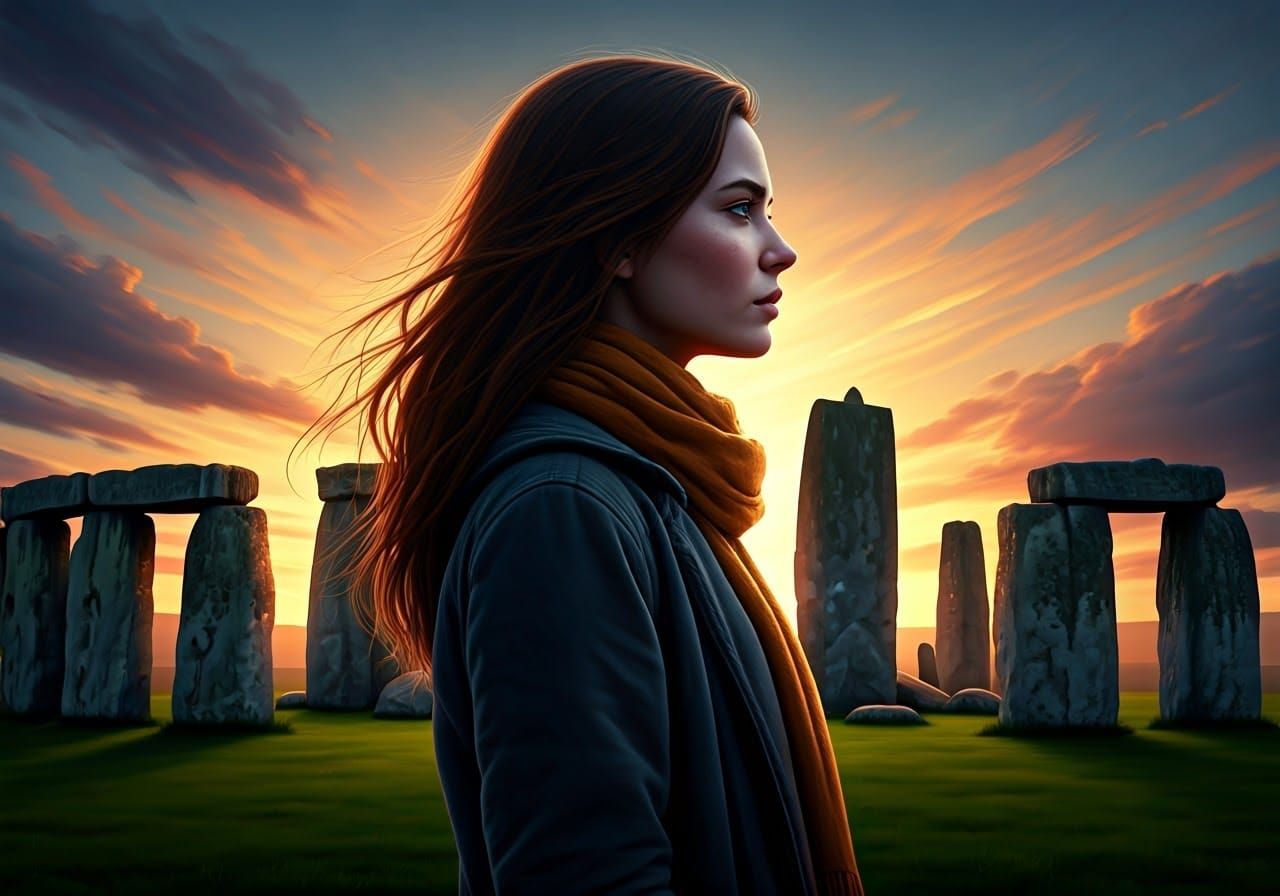 Winter Solstice Goddess at Ancient Stone Circle