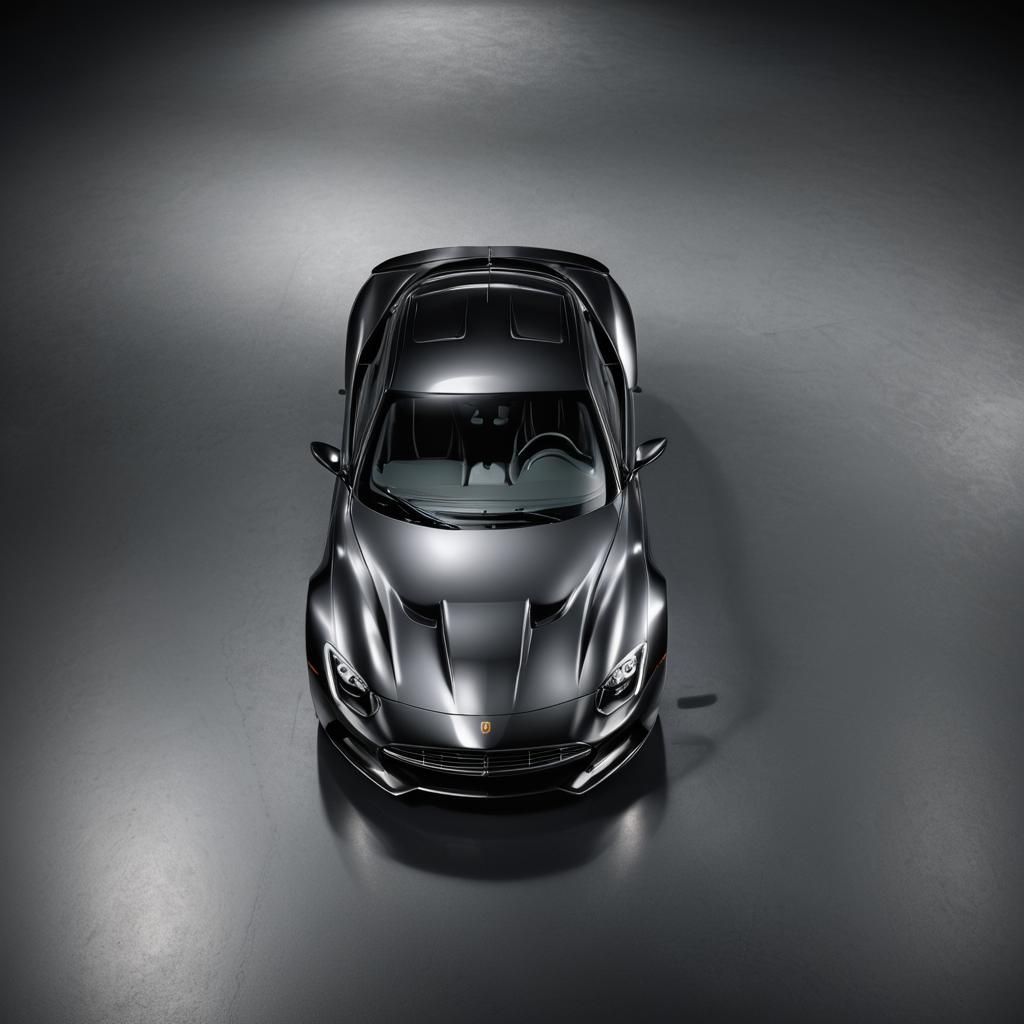 Sleek Sports Car in Studio: Lucid Digital Art