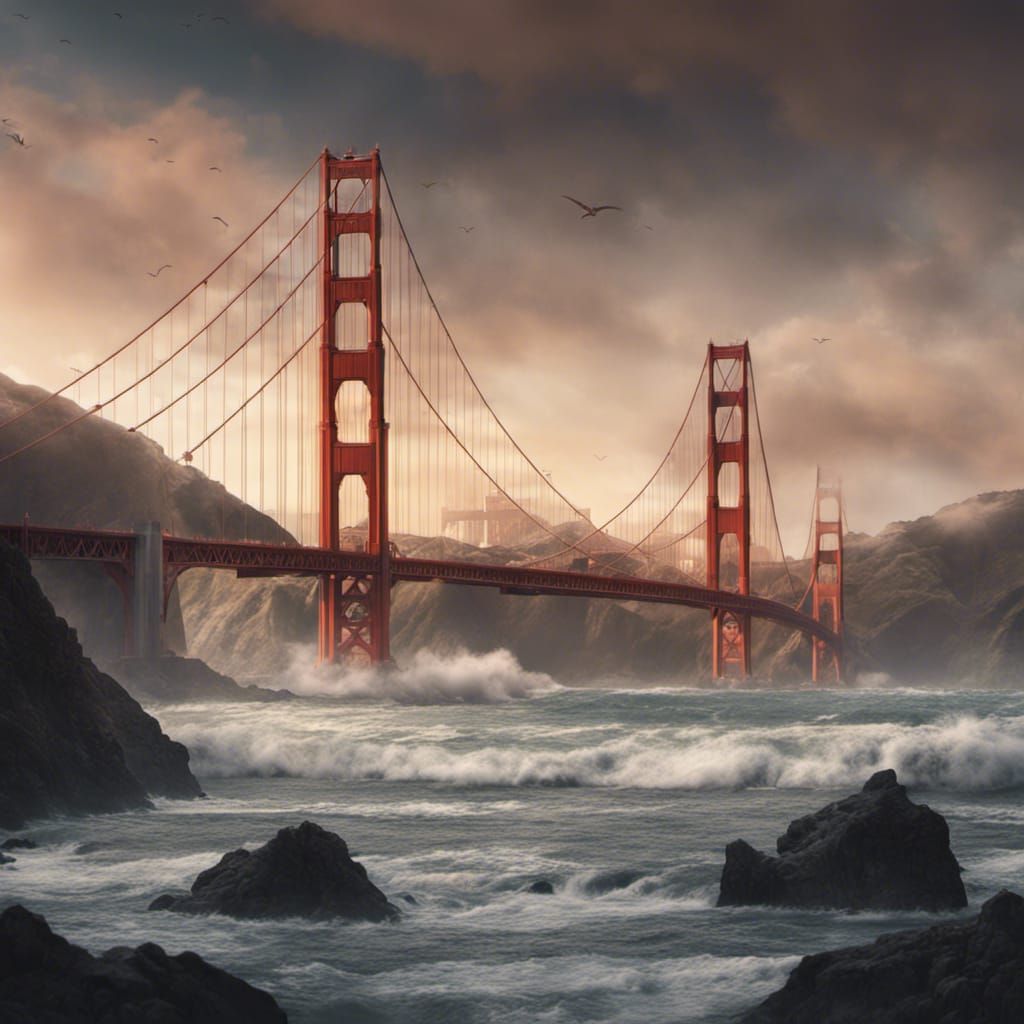 Golden Gate Bridge Digital Matte Painting