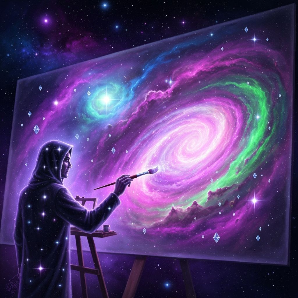 Cosmic Artist Paints Nebula in Amethyst and Sapphire