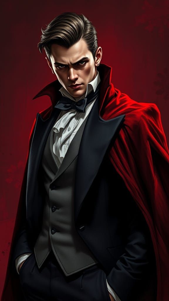Victorian Vampire in Dark Fantasy Chiaroscuro