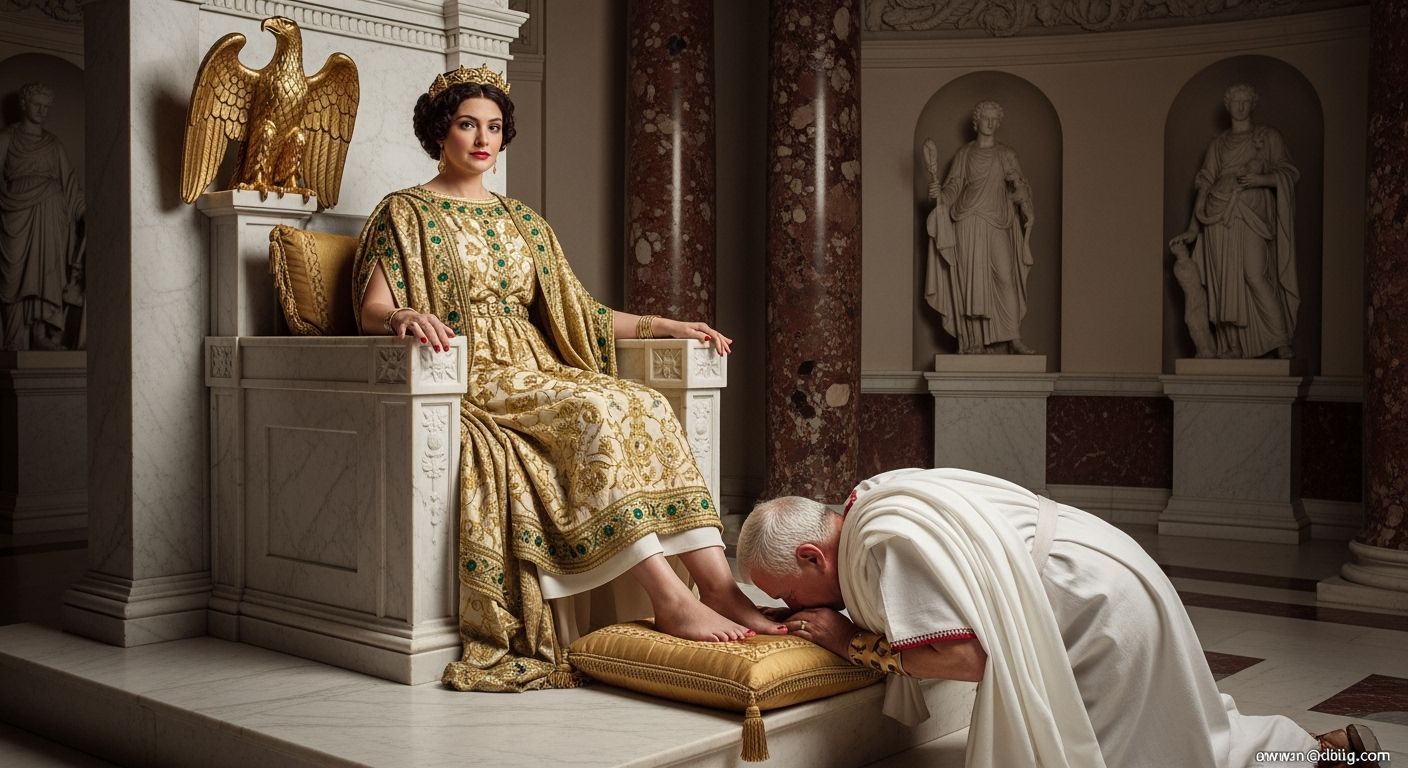 Empress Messalina on Her Marble Throne