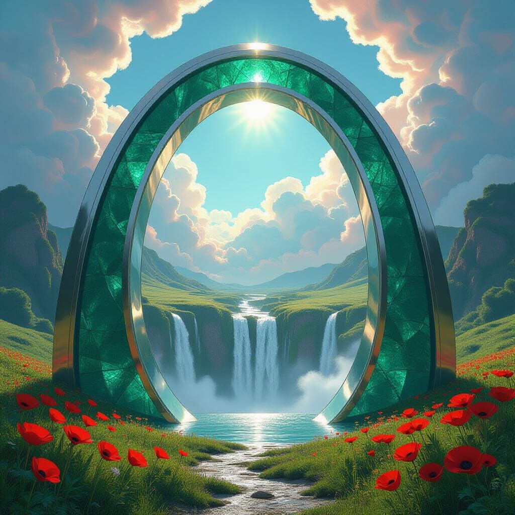 Mystical Emerald Portal to Psychedelic Lands