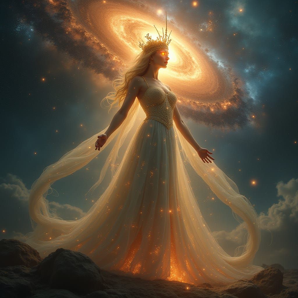 Ethereal Goddess Radiates Power in Dying Galaxy