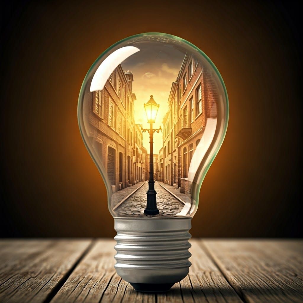 Surreal Glass Light Bulb Unveils Miniature 1900s Jewish Town...