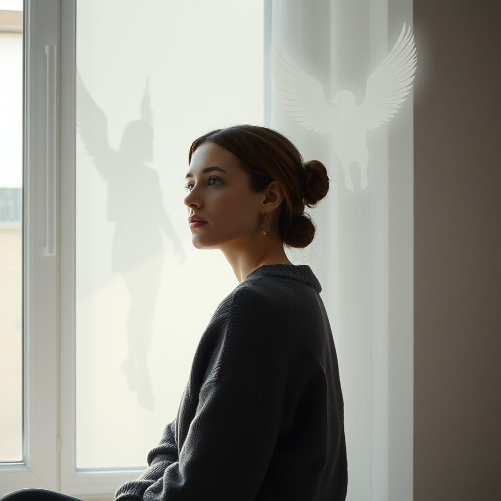 Contemporary Woman Lost in Thought