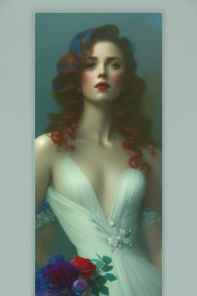 Princess Rose Red Portrait in Hyperdetailed Digital Art