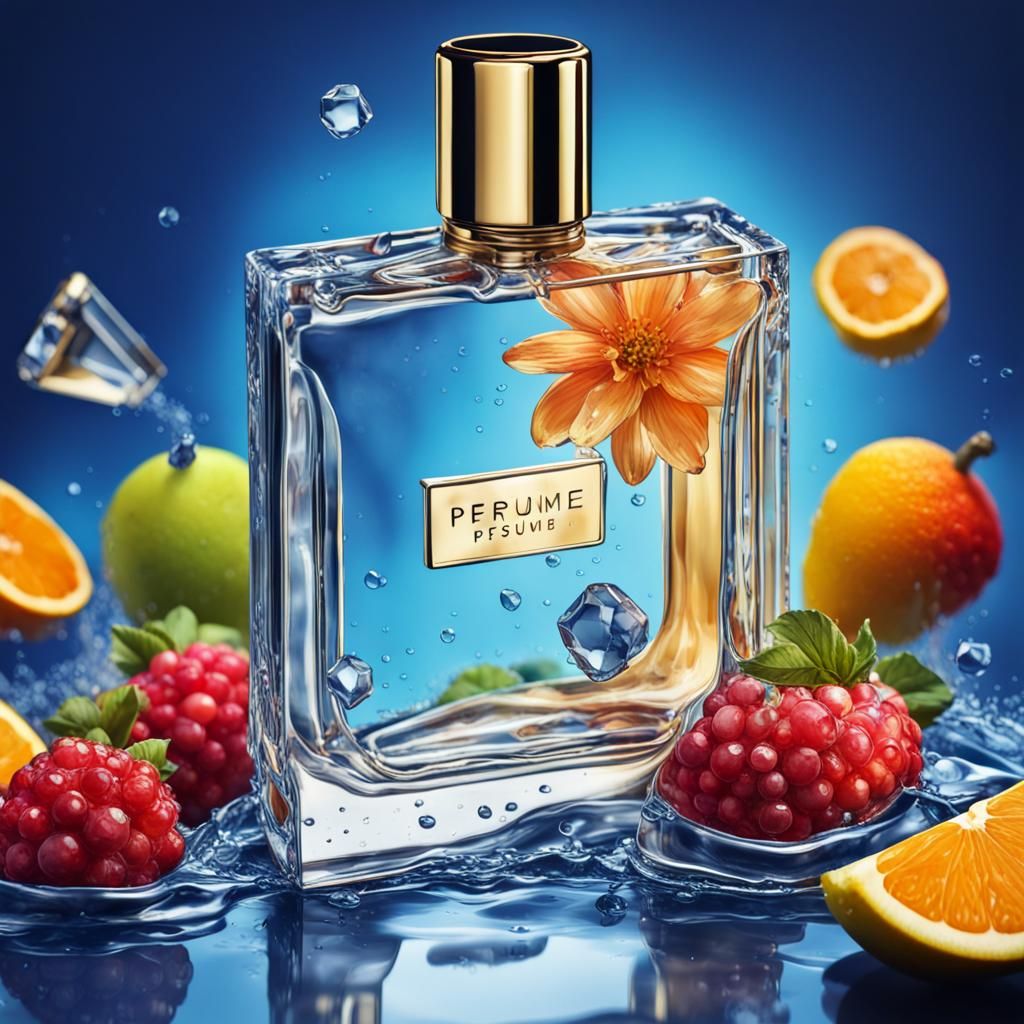 Crystal Perfume Bottle in Graffiti Art Style