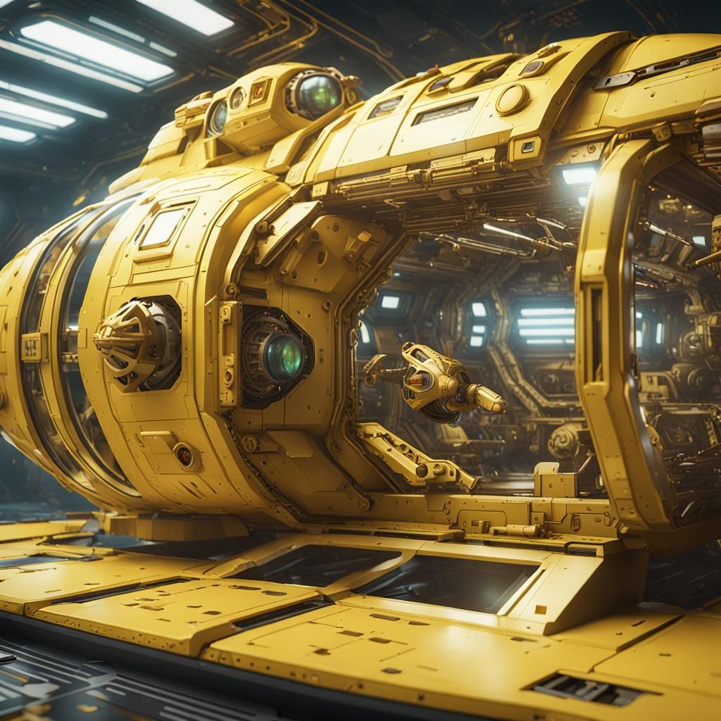 Retro Sci-Fi: Yellow Cats Conquer a Spaceship